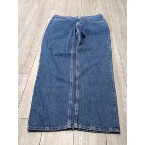 Lee Jeans Mens 36x34 Relaxed Fit Straight Wide Leg Comfy Cotton Denim Pants Blue